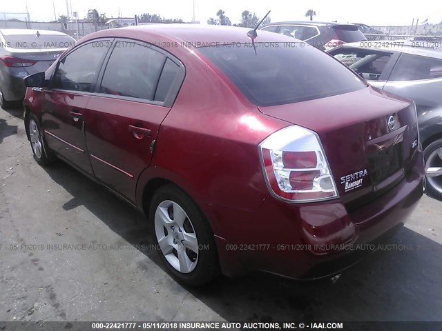 3N1AB61E17L693950 - 2007 NISSAN SENTRA 2.0/2.0S/2.0SL RED photo 3