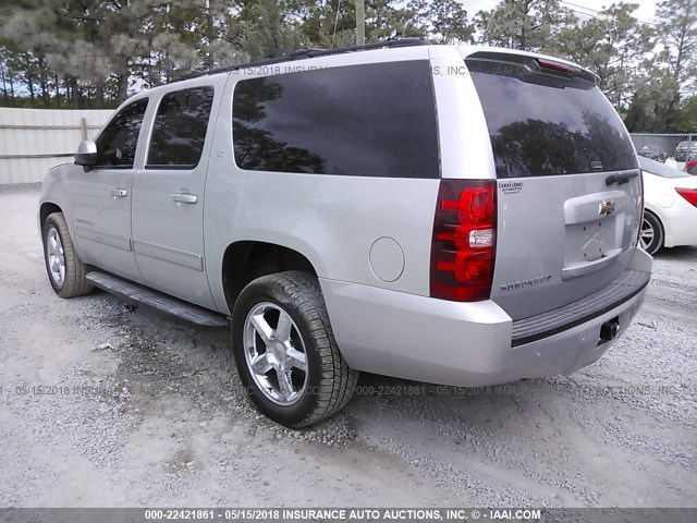 1GNUKJE39AR198070 - 2010 CHEVROLET SUBURBAN K1500 LT SILVER photo 3