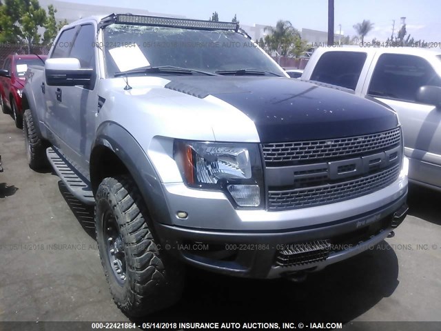 1FTFW1R65BFA62516 - 2011 FORD F150 SVT RAPTOR SILVER photo 1