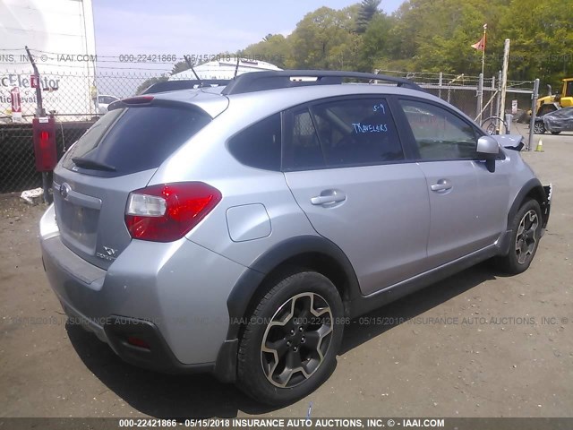 JF2GPAVC7D2878331 - 2013 SUBARU XV CROSSTREK 2.0 PREMIUM SILVER photo 4