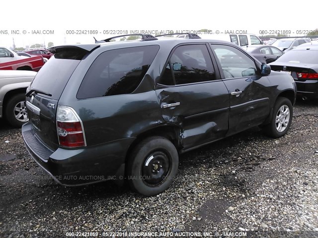 2HNYD18815H514508 - 2005 ACURA MDX TOURING GRAY photo 4