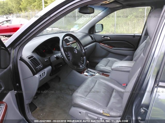 2HNYD18815H514508 - 2005 ACURA MDX TOURING GRAY photo 5