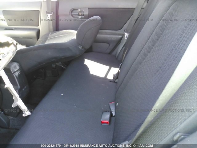 JTLKE50E081011478 - 2008 TOYOTA SCION XB WHITE photo 8