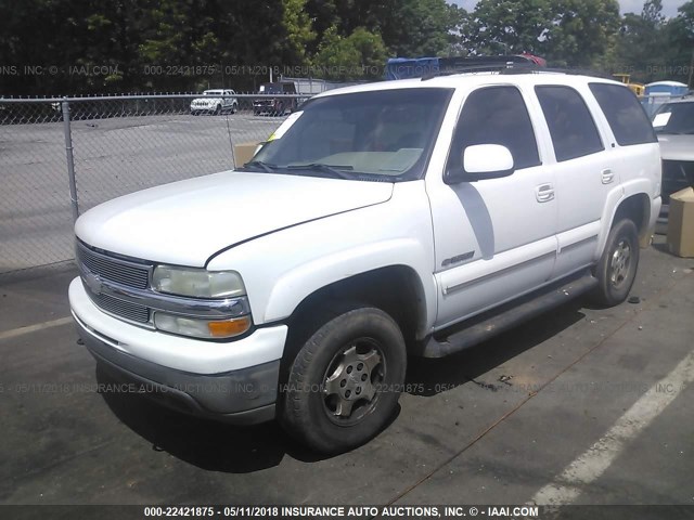 1GNEK13Z33J266523 - 2003 CHEVROLET TAHOE K1500 WHITE photo 2