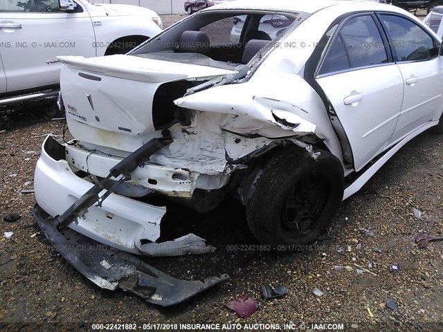 1G2ZA5E08A4155355 - 2010 PONTIAC G6 WHITE photo 6