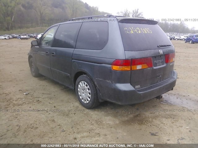 5FNRL18563B148759 - 2003 HONDA ODYSSEY LX GREEN photo 3