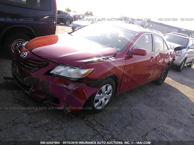 4T1BE46K37U115541 - 2007 TOYOTA CAMRY NEW GENERAT CE/LE/XLE/SE RED photo 2