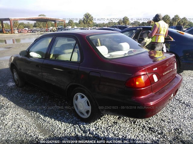 1NXBR12E3YZ306039 - 2000 TOYOTA COROLLA VE/CE/LE 勃艮第红 照片 3