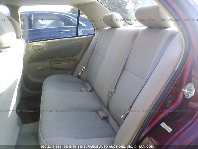 1NXBR12E3YZ306039 - 2000 TOYOTA COROLLA VE/CE/LE 勃艮第红 照片 8