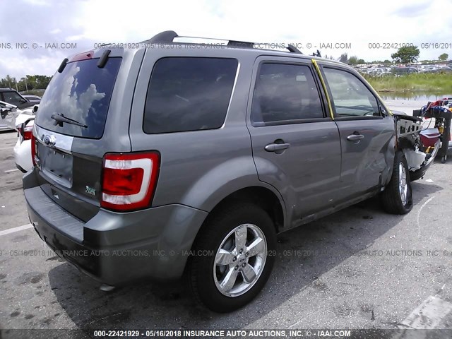 1FMCU0EG9AKC64066 - 2010 FORD ESCAPE LIMITED GRAY photo 4