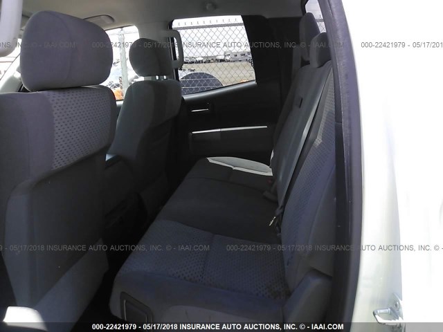 5TFRY5F18CX122923 - 2012 TOYOTA TUNDRA DOUBLE CAB SR5 WHITE photo 8