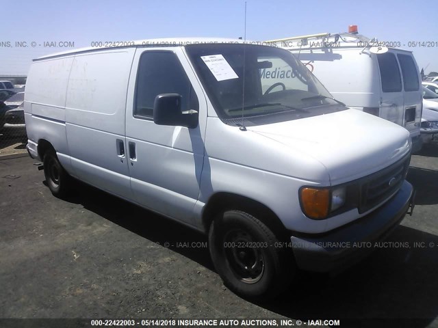 1FTRE142X3HB51024 - 2003 FORD ECONOLINE E150 VAN WHITE photo 1