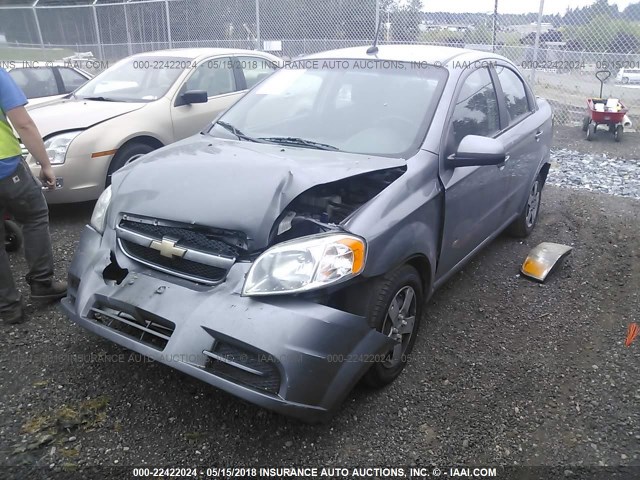 KL1TD5DE0AB123279 - 2010 CHEVROLET AVEO LS/LT 灰色 照片 2