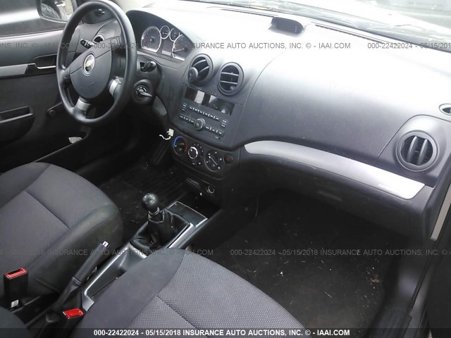 KL1TD5DE0AB123279 - 2010 CHEVROLET AVEO LS/LT 灰色 照片 5