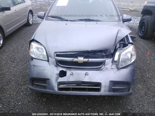 KL1TD5DE0AB123279 - 2010 CHEVROLET AVEO LS/LT 灰色 照片 6