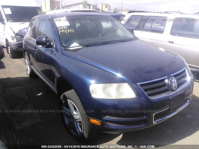 WVGEM67L04D036603 - 2004 VOLKSWAGEN TOUAREG 4.2 BLUE photo 1