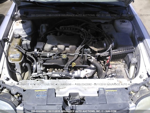 1G1NE52J02M626288 - 2002 CHEVROLET MALIBU LS SILVER photo 10