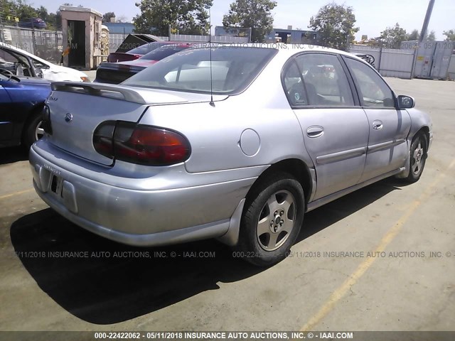 1G1NE52J02M626288 - 2002 CHEVROLET MALIBU LS SILVER photo 4