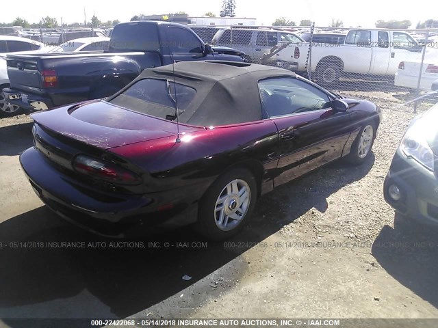 2G1FP32PXS2136874 - 1995 CHEVROLET CAMARO Z28 MAROON photo 4