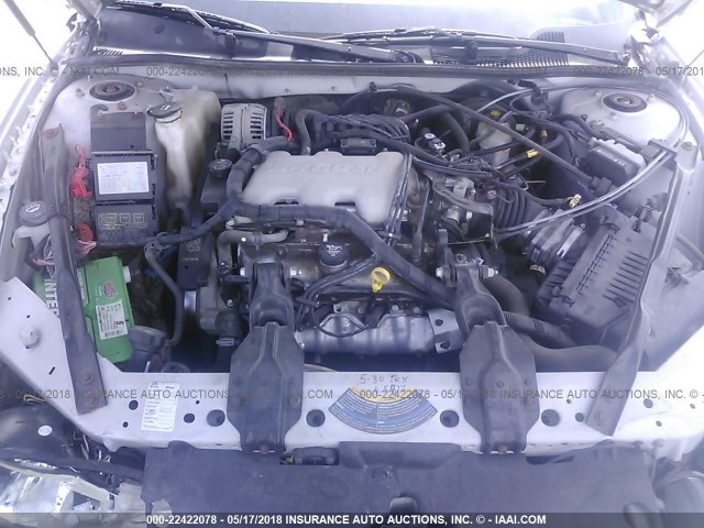 2G1WW12E949195835 - 2004 CHEVROLET MONTE CARLO LS ვერცხლისფერი ფოტო 10