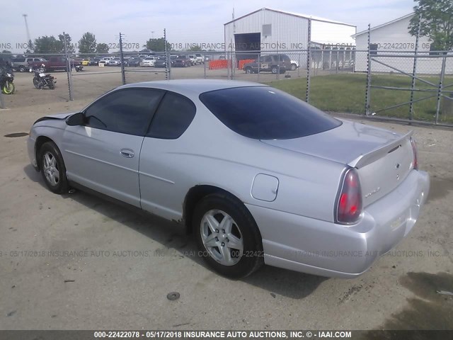 2G1WW12E949195835 - 2004 CHEVROLET MONTE CARLO LS ვერცხლისფერი ფოტო 3