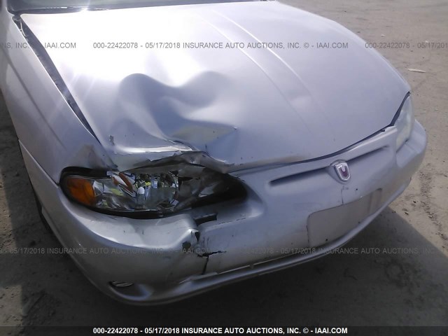 2G1WW12E949195835 - 2004 CHEVROLET MONTE CARLO LS ვერცხლისფერი ფოტო 6