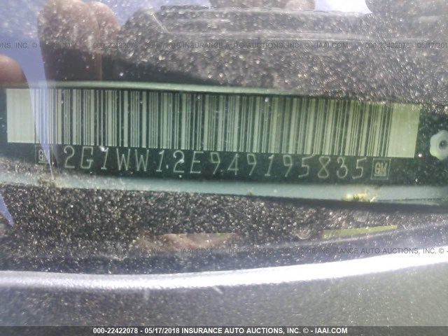 2G1WW12E949195835 - 2004 CHEVROLET MONTE CARLO LS ვერცხლისფერი ფოტო 9