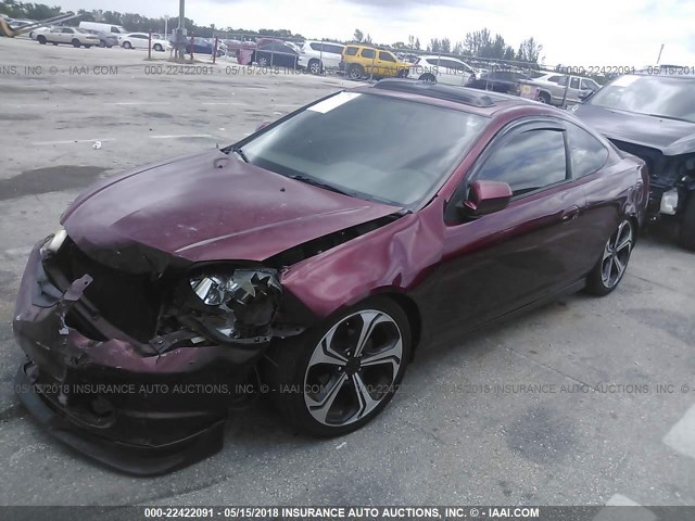 JH4DC54893S002732 - 2003 ACURA RSX BURGUNDY photo 2