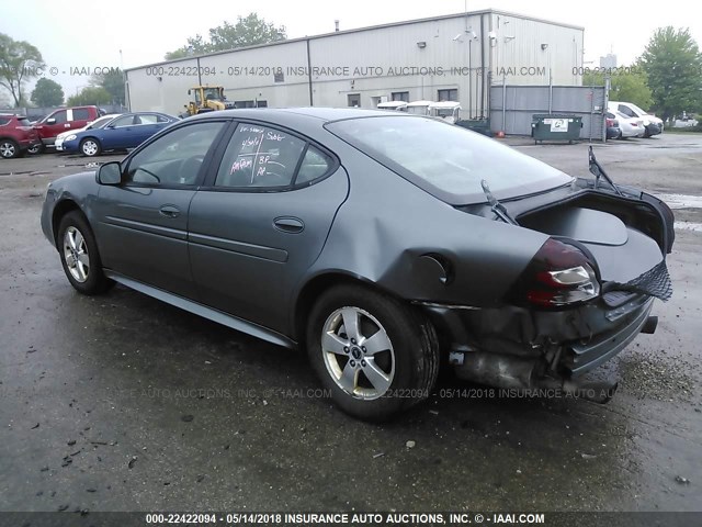 2G2WS522851132102 - 2005 PONTIAC GRAND PRIX GT GRAY photo 3