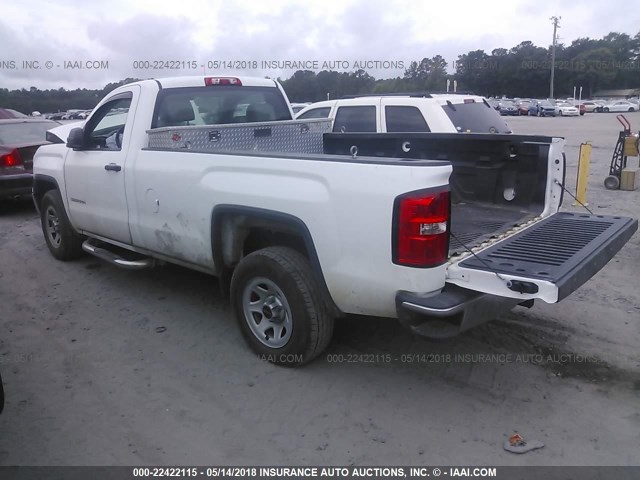 1GTN1TEC6EZ170454 - 2014 GMC SIERRA C1500 WHITE photo 3