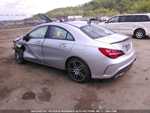 WDDSJ4GB0JN579179 - 2018 MERCEDES-BENZ CLA 250 4MATIC SILVER photo 3