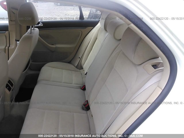 3VWJM71K38M168867 - 2008 VOLKSWAGEN JETTA S WHITE photo 8