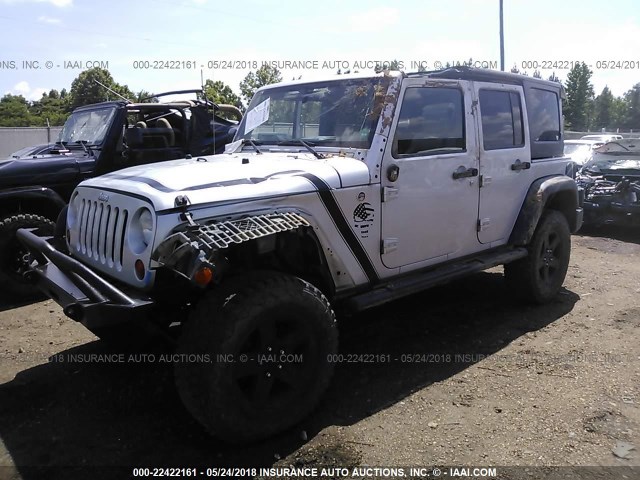 1J4GA39168L609056 - 2008 JEEP WRANGLER UNLIMITE X SILVER photo 2