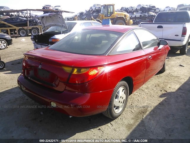 1G8ZY12722Z299922 - 2002 SATURN SC2 RED photo 4
