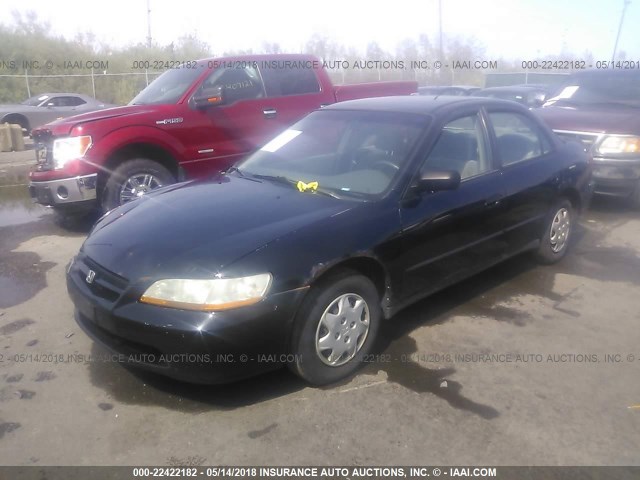 1HGCF8645XA005799 - 1999 HONDA ACCORD DX BLACK photo 2