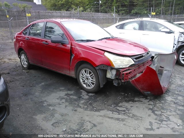 1FAHP35NX8W218840 - 2008 FORD FOCUS SE/SEL/SES RED photo 1