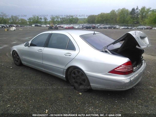 WDBNG70J32A302509 - 2002 MERCEDES-BENZ S 430 SILVER photo 3