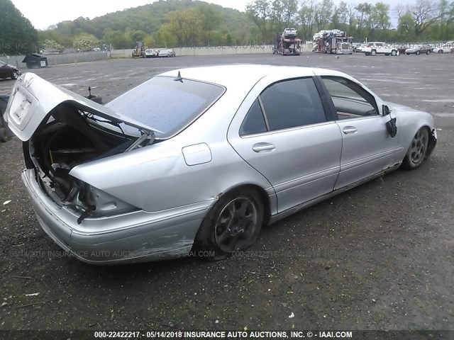 WDBNG70J32A302509 - 2002 MERCEDES-BENZ S 430 SILVER photo 4