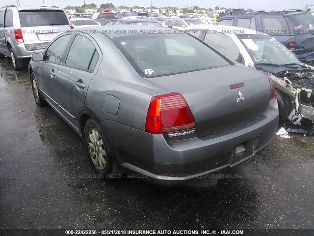 4A3AB56FX6E021857 - 2006 MITSUBISHI GALANT ES PREMIUM/LS PREMIUM GRAY photo 3