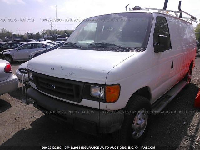 1FTNE24W67DA28602 - 2007 FORD ECONOLINE E250 VAN WHITE photo 2