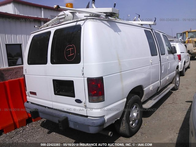 1FTNE24W67DA28602 - 2007 FORD ECONOLINE E250 VAN WHITE photo 4