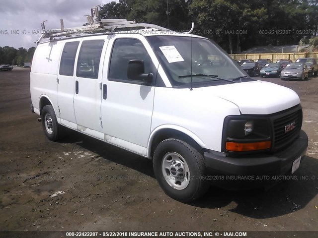 1GTGG25C991136191 - 2009 GMC SAVANA G2500 WHITE photo 1