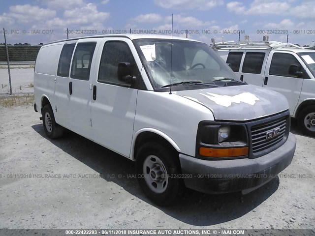 1GTGG25C091153493 - 2009 GMC SAVANA G2500 WHITE photo 1