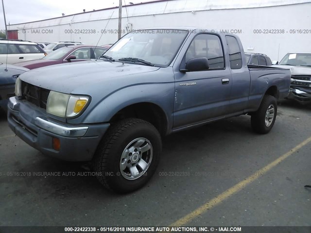 4TAWM72NXWZ115561 - 1998 TOYOTA TACOMA XTRACAB GRAY photo 2