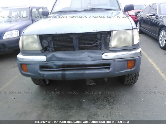 4TAWM72NXWZ115561 - 1998 TOYOTA TACOMA XTRACAB GRAY photo 6