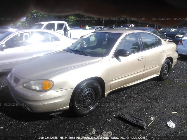 1G2NF52E74M598682 - 2004 PONTIAC GRAND AM SE1 BEIGE photo 2