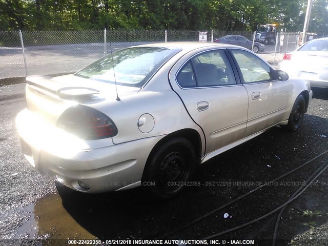 1G2NF52E74M598682 - 2004 PONTIAC GRAND AM SE1 BEIGE photo 4