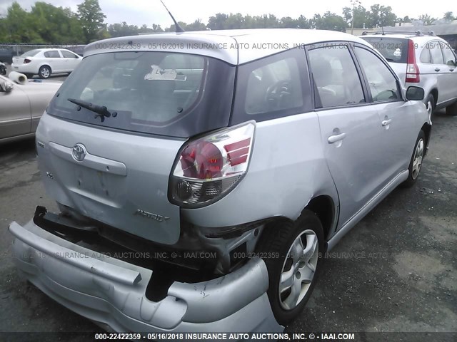 2T1KR32E38C697514 - 2008 TOYOTA COROLLA MATRIX XR SILVER photo 4