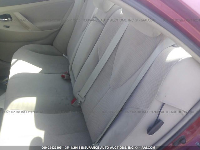 4T4BF3EKXAR040522 - 2010 TOYOTA CAMRY SE/LE/XLE RED photo 8
