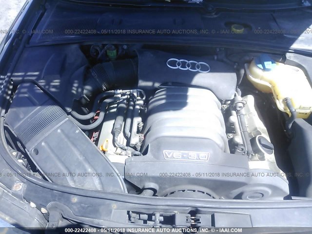 WAULT68E92A245378 - 2002 AUDI A4 3.0 QUATTRO GRAY photo 10